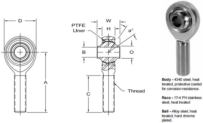 AURORAHXAB-10T關(guān)節(jié)軸承圖紙